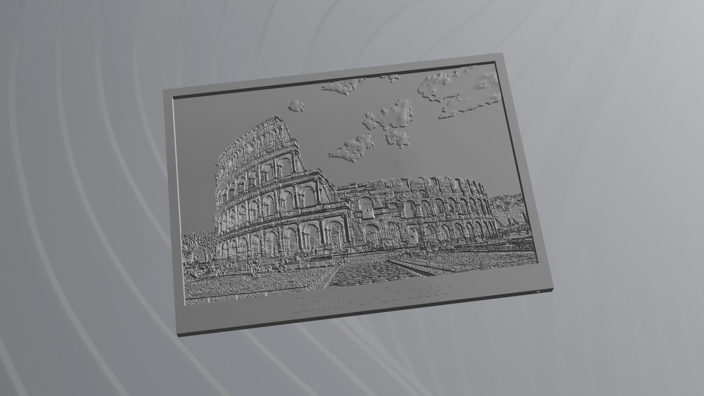 Foto 3D in rilievo Formato Digitale - Il Colosseo