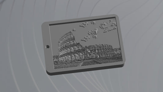 Portachiavi 3D in rilievo formato digitale - Il Colosseo