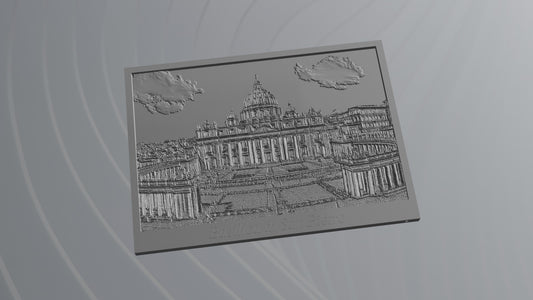 Foto 3D in rilievo Formato Digitale - Basilica San Pietro